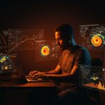 Desarrollador creando sitio de clima hiperlocal para el Caribe Oriental con seguimiento de huracanes y APIs personalizadas en ambiente de innovación tech.