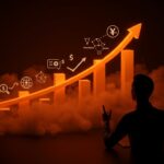 Fundador observando crecimiento digital representando el exit de fintech Skio tras levantar mínimo funding startup.
