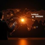 Representación visual del préstamo récord de SoftBank de $40B a OpenAI y su impacto en el financiamiento de startups de inteligencia artificial.