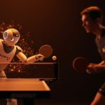 Sony AI Ace robot vencedor en tenis de mesa profesional, mostrando innovación en robótica e inteligencia artificial aplicada.