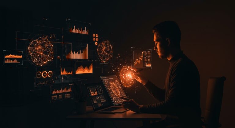 Fundador fintech usando inteligencia artificial para automatizar compliance y escalar globalmente en el sector regtech con tecnología avanzada.