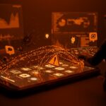 Dispositivo Android mostrando alerta de spyware y apps falsas, destacando vulnerabilidades en seguridad móvil para startups.