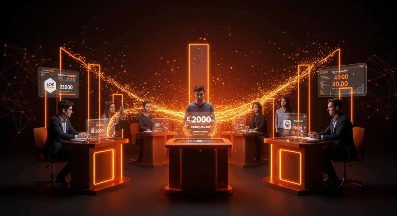 Startups y fondos internacionales reunidos en StartCo Medellín 2026, mostrando la subasta en vivo y la financiación de startups en LATAM.