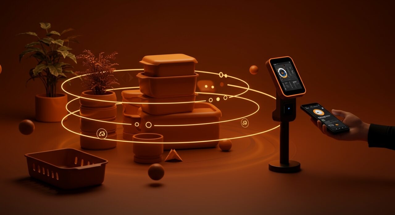 Startup sostenible implementando tecnología IoT y app para envases reutilizables en retail y restauración, promoviendo economía circular.