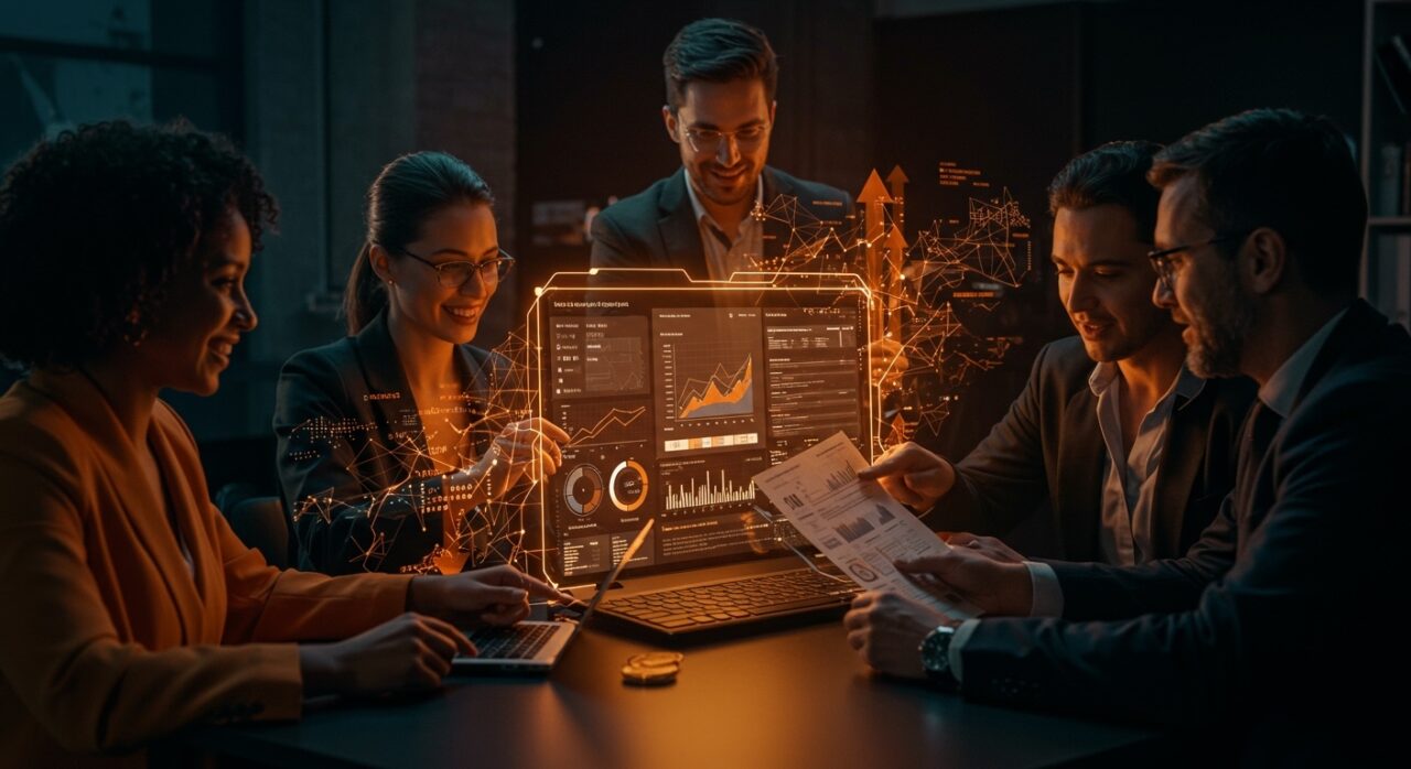 Pequeñas empresas chilenas gestionando la Operación Renta con herramienta gratuita de inteligencia artificial de Parrotfy para automatización financiera.