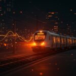 Tren eléctrico avanzado con tecnología de baterías innovadoras para movilidad sostenible en electrificación ferroviaria.