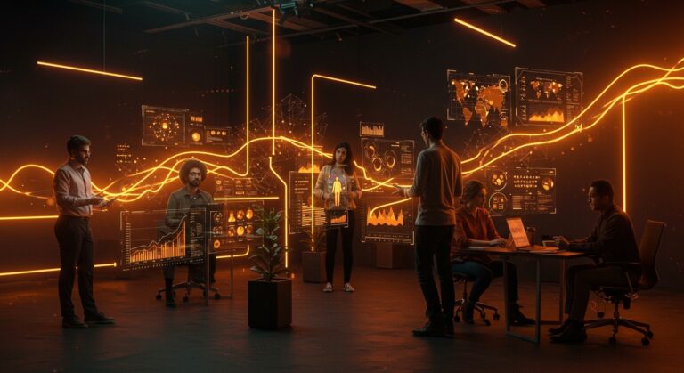 Startup climática innovadora en mercados emergentes colaborando con tecnología de inteligencia artificial y mentoría de UNICEF.