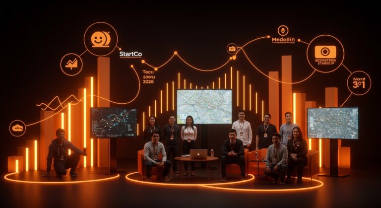 16 startups peruanas participando en StartCo Medellín 2026, destacando inversión, internacionalización y crecimiento del ecosistema startup peruano.