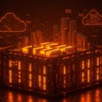 Superordenador exaescala Lingshen de China con CPUs avanzadas en un centro de datos futurista, simbolizando innovación en hardware y computación en la nube.