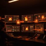Seguridad en cadena de suministro software con bloqueo de paquetes maliciosos y flujos seguros de upload queues en contexto de supply chain attack.