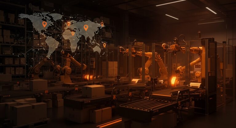 Automatización logística con robótica e inteligencia artificial en almacén de Louisiana representando inversión de Symbotic y AWG y oportunidades para startups tech en LATAM.