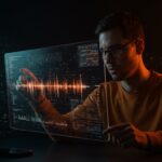 Desarrollador analizando señales digitales que simbolizan el hackeo de SynthID de Google DeepMind y el riesgo de marcas de agua en inteligencia artificial para startups.