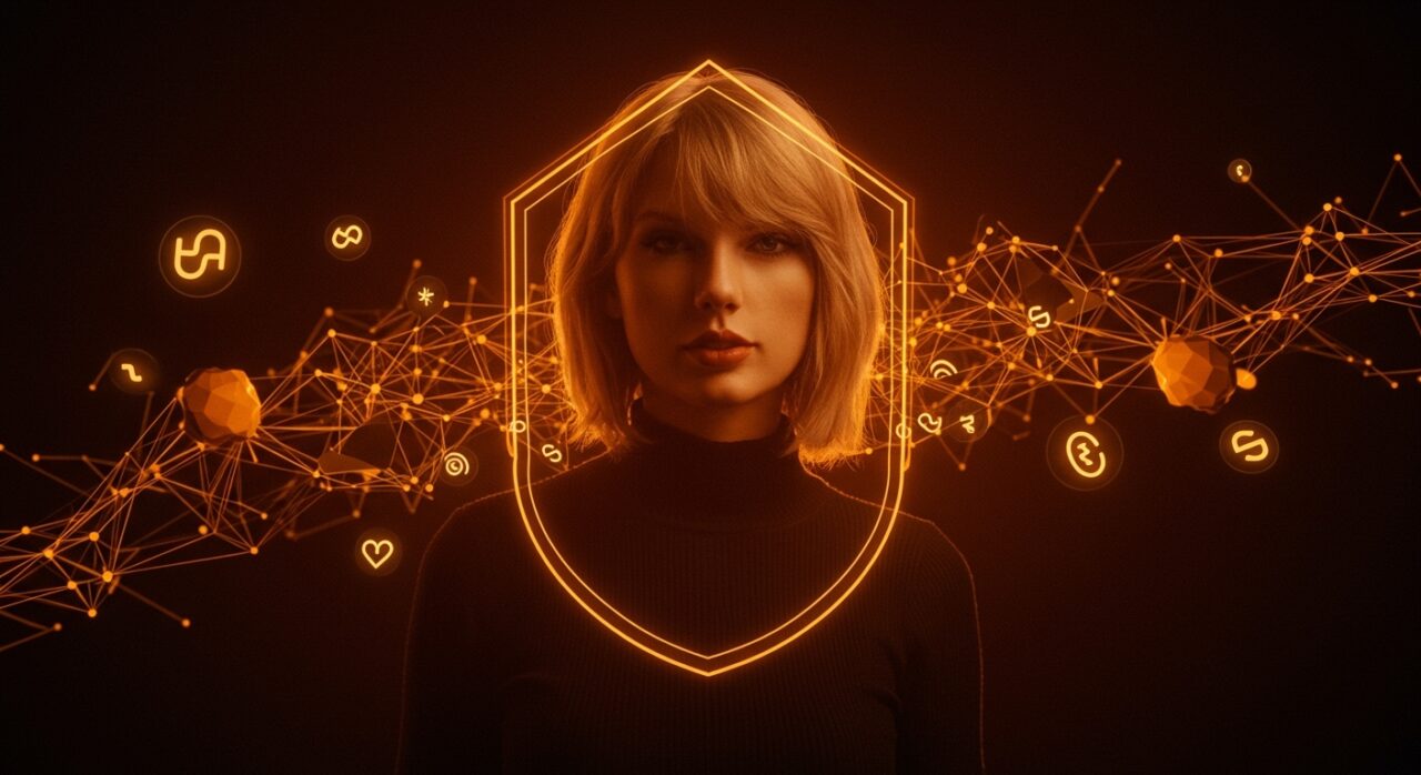Taylor Swift protege su voz e imagen ante IA generativa con registros de marcas, lección clave para startups y propiedad intelectual.