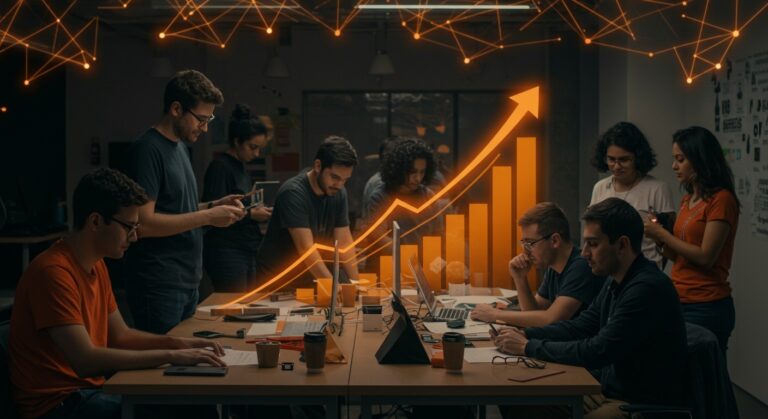 Emprendedores colaborando en el Techstars Startup Weekend Mérida 2026, representando innovación tecnológica y el ecosistema startup en Yucatán.