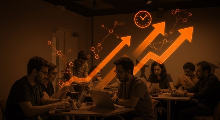 Emprendedores colaborando en Techstars Startup Weekend Valencia 2026, creando y validando startups rápidamente en un entorno de networking y mentoría.