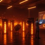 Ingeniero en startup deeptech de proyección térmica mostrando innovación tecnológica tras 25 años de I+D, con metáforas de recubrimientos industriales y progreso en España y LATAM.