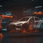 Robótica e inteligencia artificial en la fabricación automotriz impulsada por la inversión de Tesla para startups de hardware en 2026.