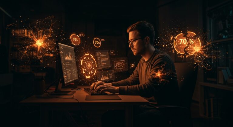 Founder implementando testing automatizado con IA en desarrollo de juegos, reduciendo un 70% el tiempo de QA con agentes IA y workflows eficientes.