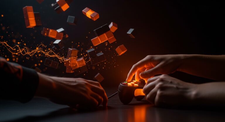 Jugador competitivo de Tetris utilizando técnicas innovadoras de rolling y hypertapping en la escena mundial de esports y tecnología emergente.