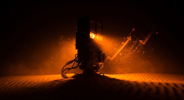 Sensor del sistema antimisiles THAAD en el desierto sirio resaltando riesgos tecnológicos y estratégicos para EEUU.