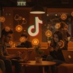 Estudiantes universitarios conectados en TikTok Campus Hub, destacando marketing universitario y engagement con la comunidad Gen Z.