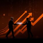 Tim Cook entregando la sucesión del CEO de Apple a John Ternus, simbolizando la transición de liderazgo y lecciones para startups tecnológicas.