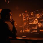Silhouette de líder analizando métricas de inteligencia artificial y tokenmaxxing para mejorar productividad en startups.