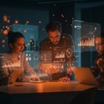 Software de gestión de RRHH 2026 mostrando profesionales usando plataformas HR enterprise para startups con tecnología SaaS y automatización.