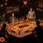 Founders hispanos interactuando con automatización de flujo de trabajo 2026 para escalar startups en LATAM usando inteligencia artificial agentiva.