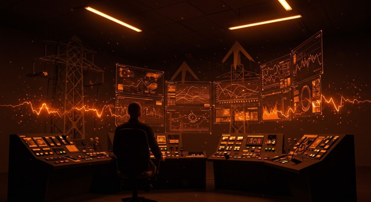Visualización de transformación estructural y resiliencia en Transelec tras apagón, destacando innovación y adaptación en el mercado energético.