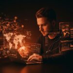 Fundador utilizando inteligencia artificial y automatización para optimizar viajes con millas aéreas y travel hacking.