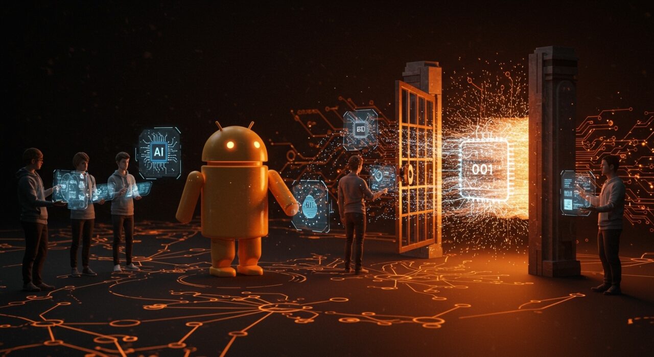 Android abierto a competidores de inteligencia artificial tras regulación de la Comisión Europea, mostrando impacto en startups europeas y ecosistema tecnológico.