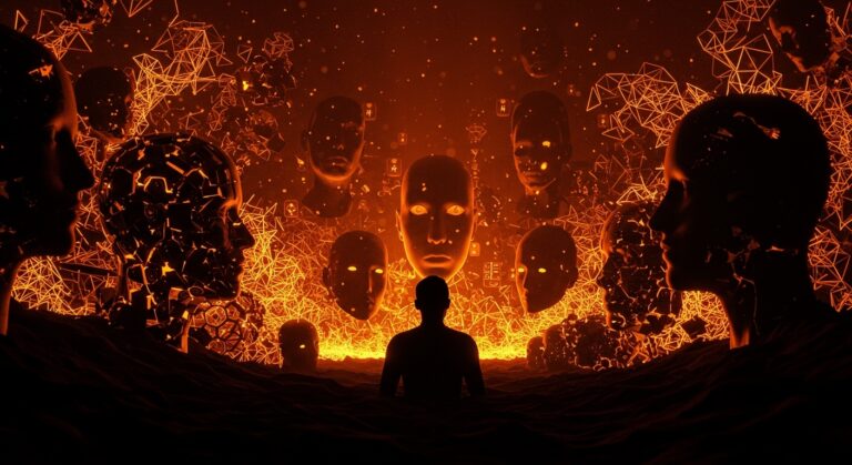 Imagen representando el valle inquietante y sentimiento anti-IA afectando la adopción tecnológica para founders en 2026.