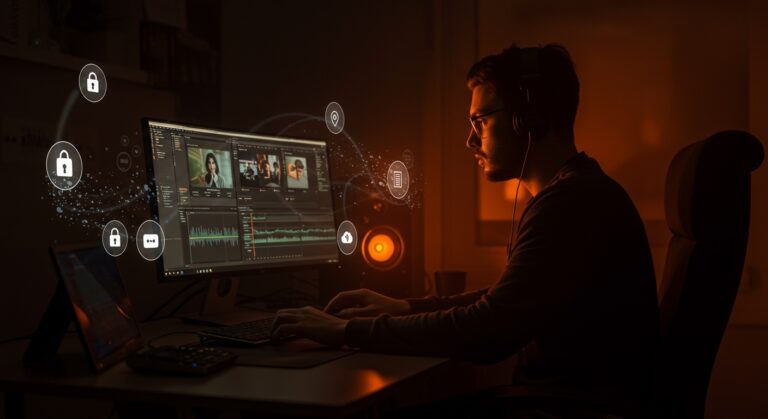 Editor de video VidStudio trabajando localmente en navegador con privacidad total y sin subir archivos a la nube, usando WebCodecs para edición de video online.