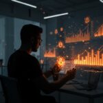 Ilustración de founder evaluando funding en ronda secundaria que impulsa la valoración de startup europea Vinted a 8.000M euros, destacando inversión EQT en marketplace C2C.