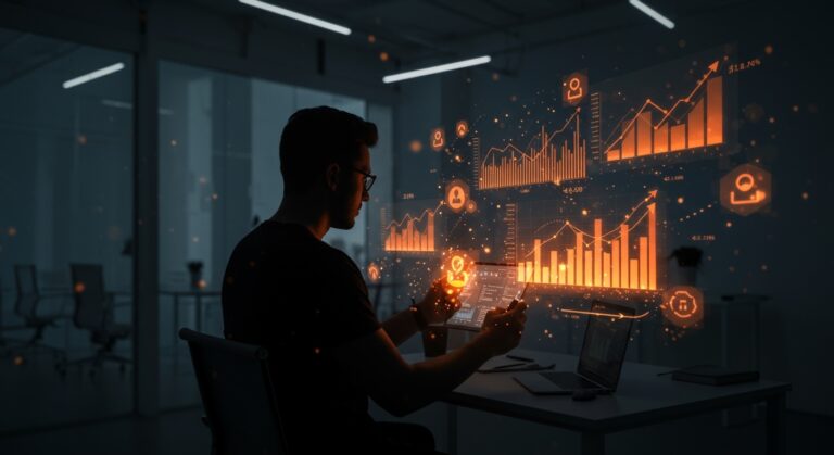 Ilustración de founder evaluando funding en ronda secundaria que impulsa la valoración de startup europea Vinted a 8.000M euros, destacando inversión EQT en marketplace C2C.