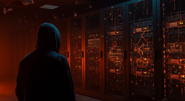 Representación visual de la vulnerabilidad cPanel CVE-2026-41940 y ataques de hackers que exponen 40 millones de sitios web, destacando la urgencia en la protección de startups.