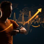 Cristiano Ronaldo representado con tecnología wearable en salud, simbolizando inversión y expansión global de startup Whoop.