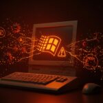 Windows XP sin protección infectado rápidamente con malware ilustrando vulnerabilidad de seguridad en startups y sistemas obsoletos.