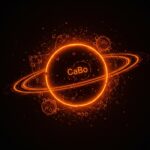 Exoplaneta en zona de habitabilidad con anillo de agua líquida y símbolos de ciclo del carbono y astrobiología, destacando tecnología espacial y estudios de habitabilidad planetaria.