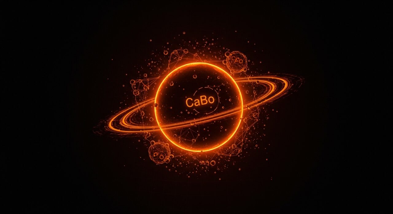 Exoplaneta en zona de habitabilidad con anillo de agua líquida y símbolos de ciclo del carbono y astrobiología, destacando tecnología espacial y estudios de habitabilidad planetaria.