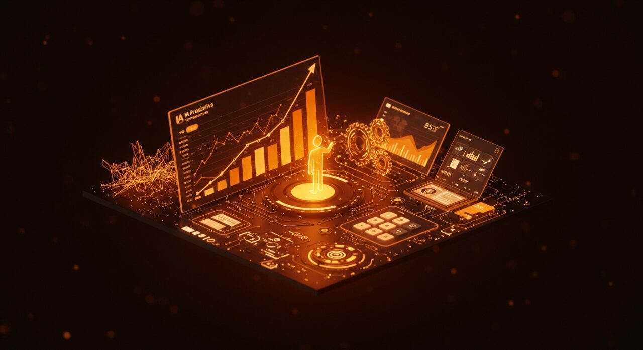 Representación visual de crecimiento SaaS B2B con IA y automatización contable para el mercado de LATAM.