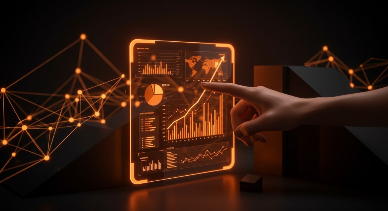 Visualización de IA predictiva y automatización contable para SaaS B2B en el ecosistema startup de LATAM.
