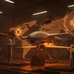 Alianza estratégica de drones entre Ucrania y Taiwán, simbolizando la independencia de la cadena de suministro de China en hardware de defensa tech.