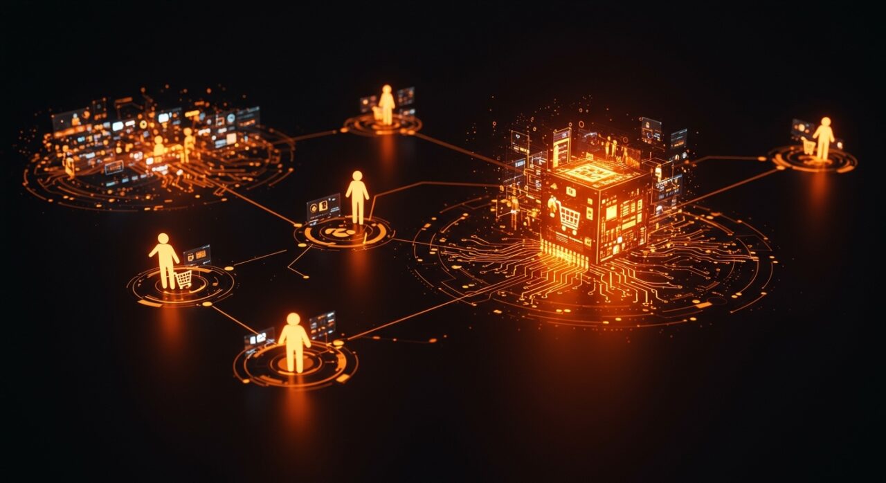 Alibaba Qwen agentic commerce con 4 mil millones de productos en Taobao, mostrando automatización de IA en eCommerce autónomo y retail inteligente.