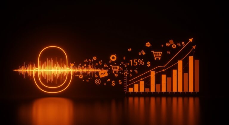 Representación de Amazon Alexa Plus impulsando las ventas de e-commerce mediante inteligencia artificial y comercio conversacional.