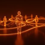 Concepto de IA agéntica y comercio autónomo impulsado por Amex Ventures en el sector fintech.