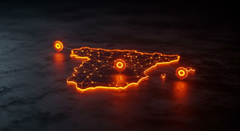 Mapa de distribución de licencias VTC en España y el dominio de grandes operadores como Moove Cars, Auro y Vecttor en el sector movilidad.