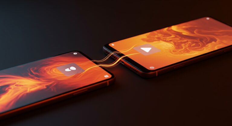 Comparativa visual de calidad de video entre Android 17 e iPhone para Instagram, representando la convergencia tecnológica en redes sociales.