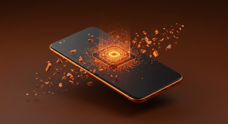 Representación conceptual de Android 17 con Gemini Intelligence e inteligencia artificial agéntica para el desarrollo de apps móviles.